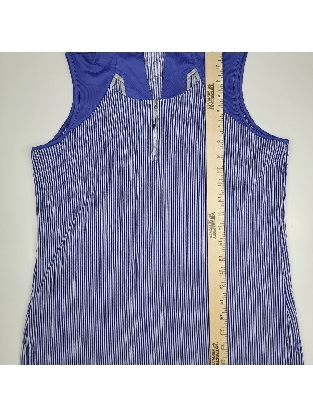 Jamie Sadock Women's Sleeveless White Purple Stripe Athletic Golf Top Size S - Picture 5 of 9